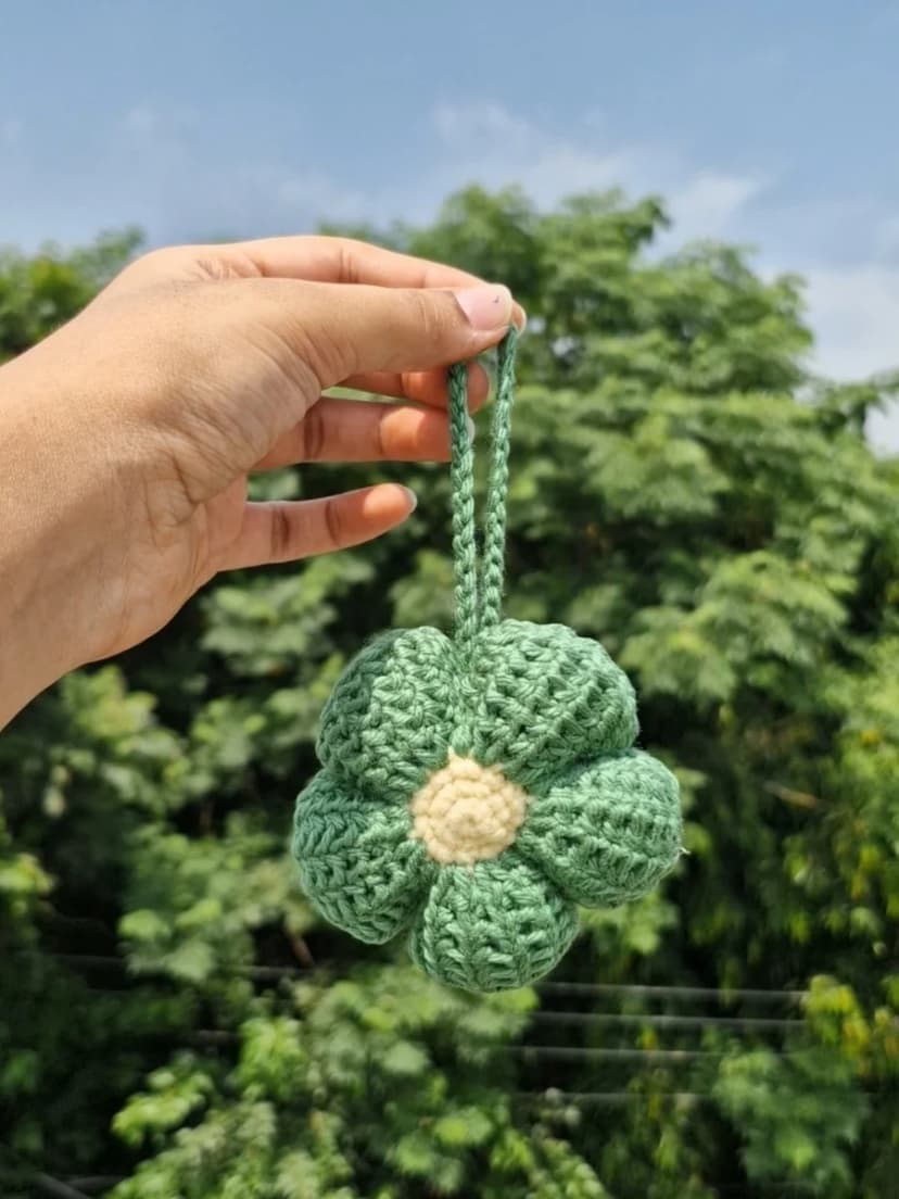 Chunky Flower Keychain