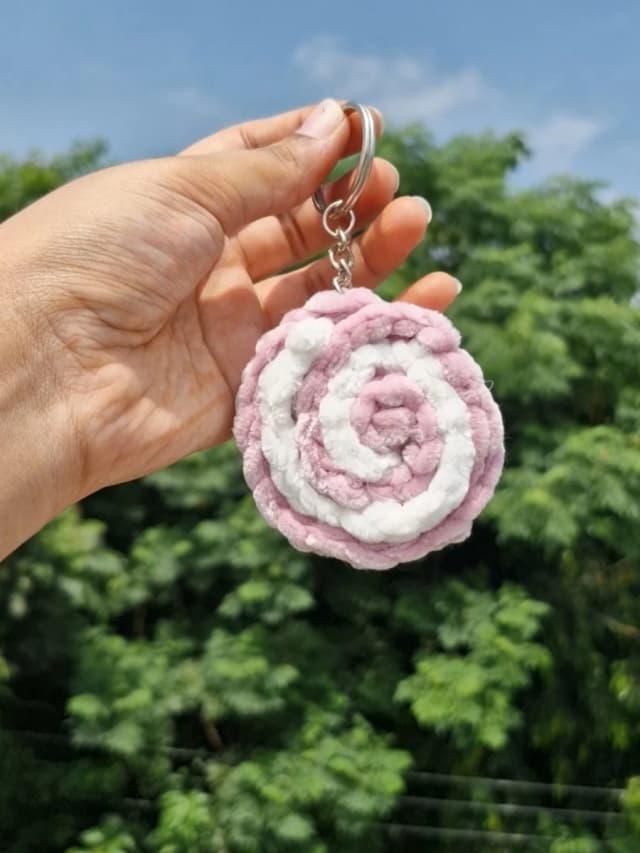 Chunky Swiss Roll Keychain